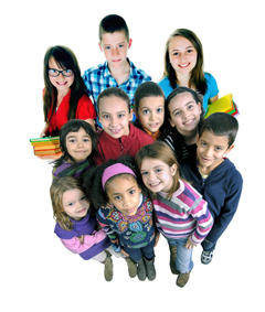 Diverse group of students